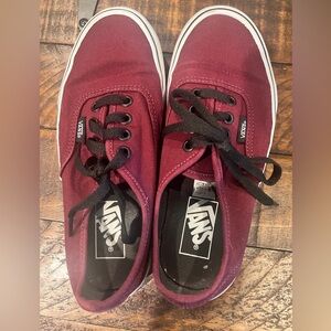 Vans Maroon Canvas Shoes